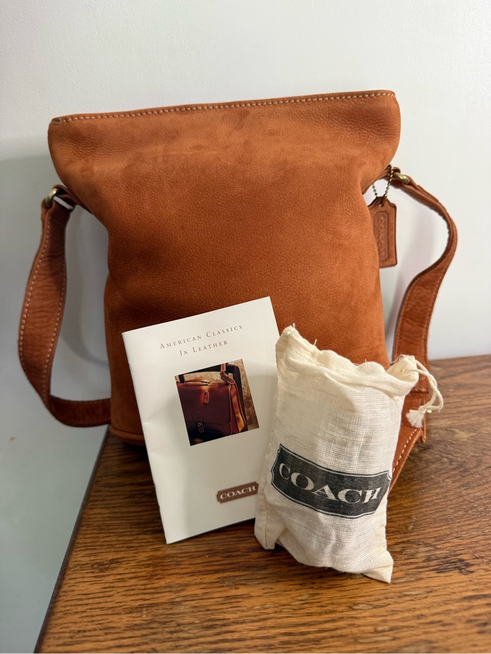 NWOT Vintage Coach Sonoma Nubuck Bucket Bag